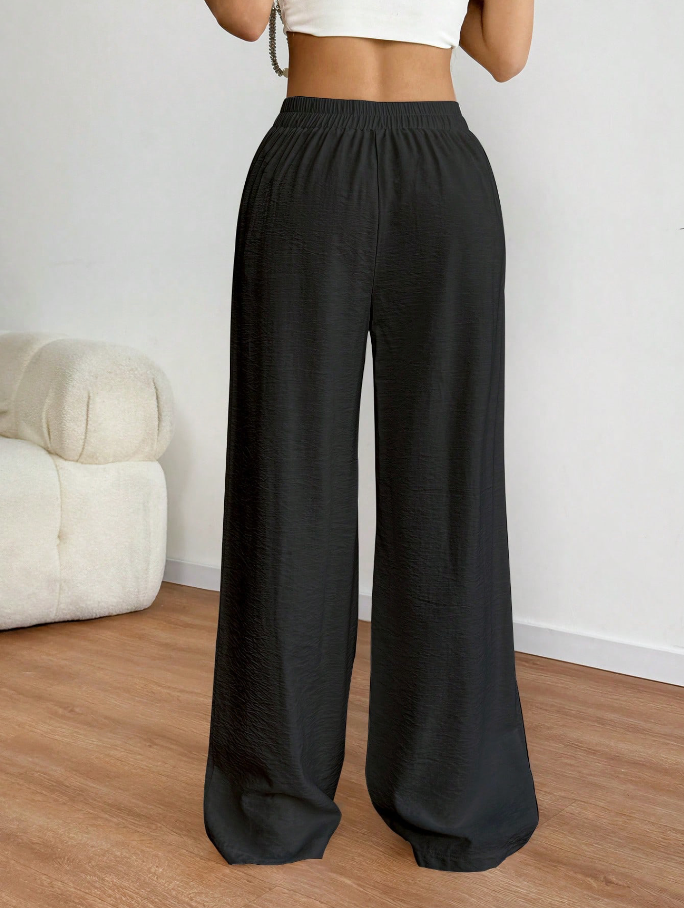 Leinenhose Schwarz