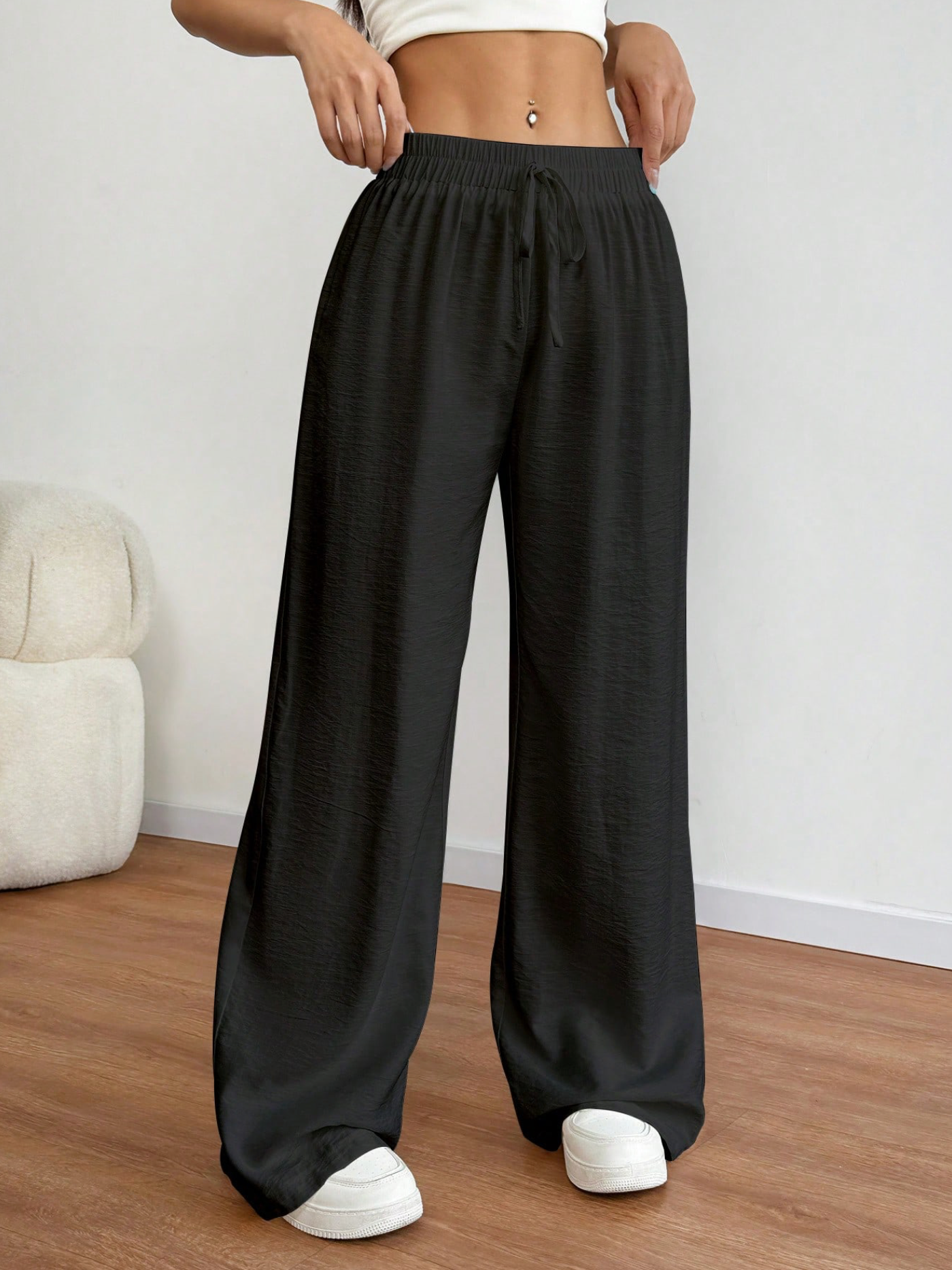 Leinenhose Schwarz