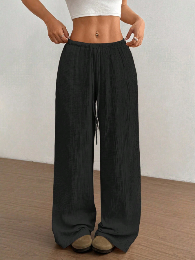 Leinenhose Schwarz