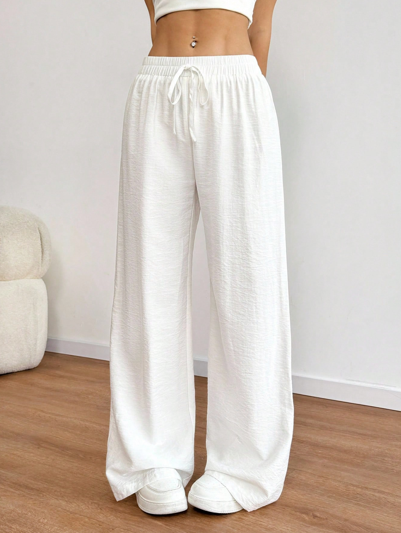 Leinenhose Weiß