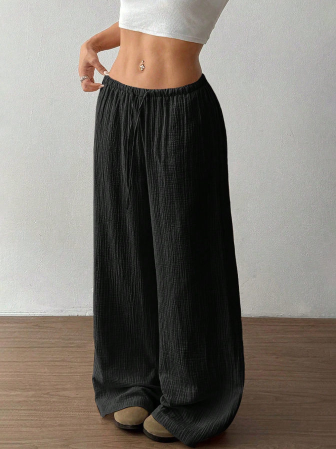 Leinenhose Schwarz